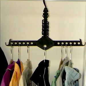 Black Multi Function Space Saver Clothes Hanger